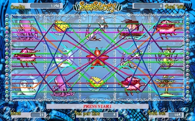 Экран игры Sea story для игровых автоматов. Разработка игр